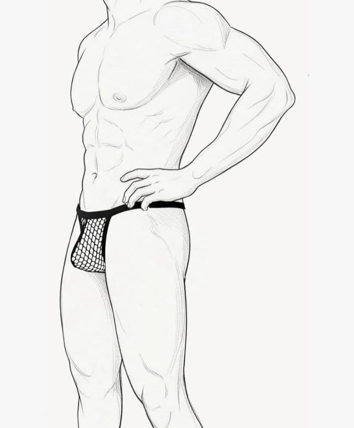 Men's Fishnet Underwear Mesh G-Strings See Through Thongs